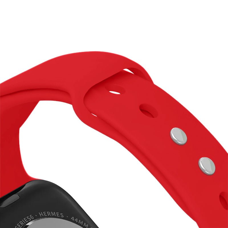 Crong Λουράκι Apple Watch 4/5/6/7/8/9/10/11 - SE (1/2/3) - ULTRA (1/2/3) - 44/45/46/49mm Σιλικόνης - Liquid Strap - Red