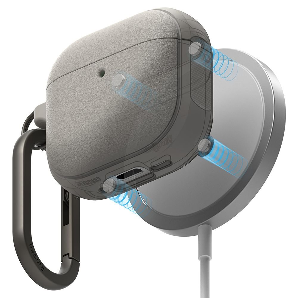 Ringke AirPods 4 Θήκη Σιλικόνης με MagSafe - Onyx Magnetic - Warm Grey