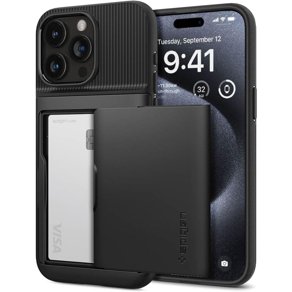 Spigen iPhone 15 Pro Slim Armor CS Σκληρή Θήκη - Black