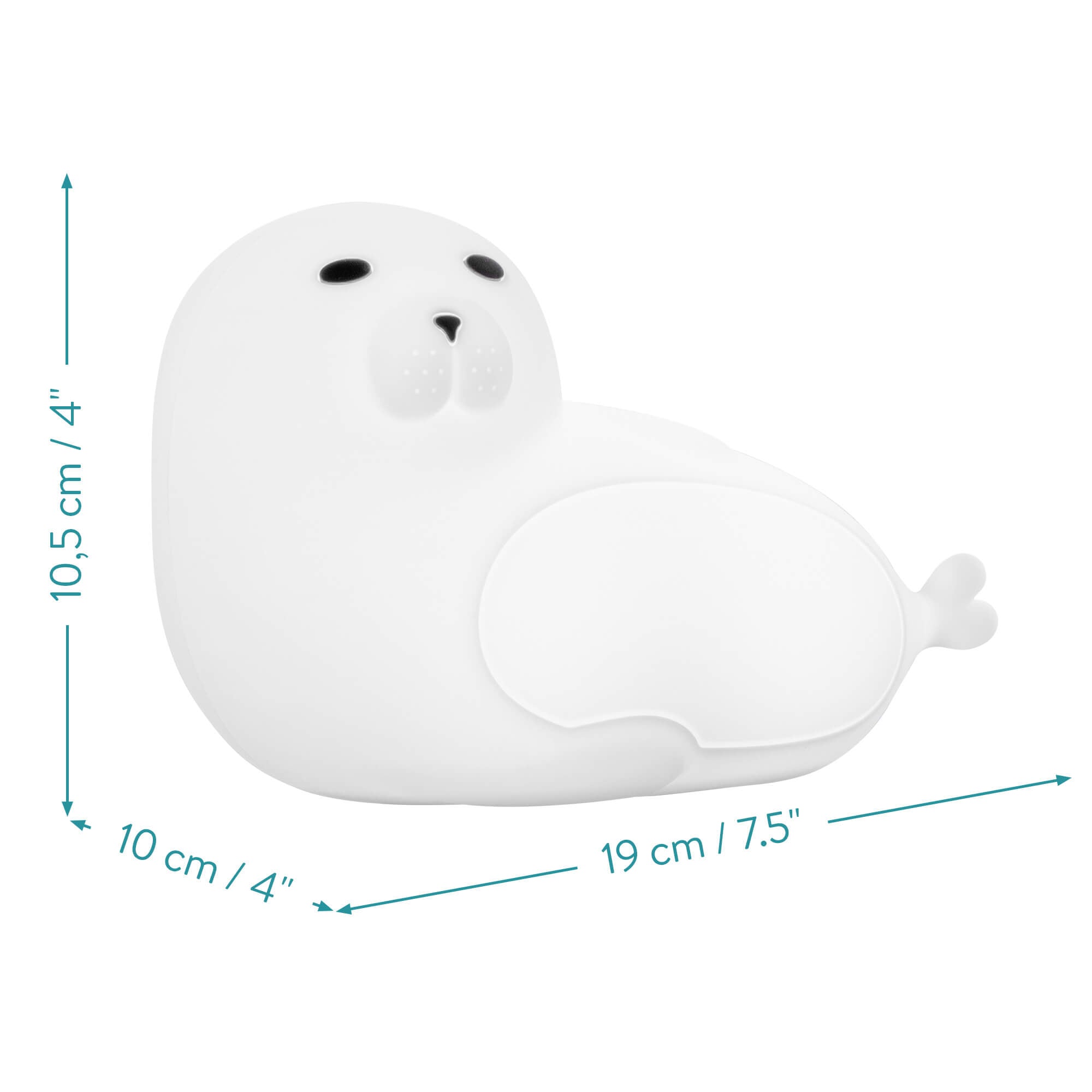 Navaris LED Night Light RGB - Παιδικό Νυχτερινό Φως με Αλλαγή Χρωμάτων - Design Seal - White - 55004.02.04