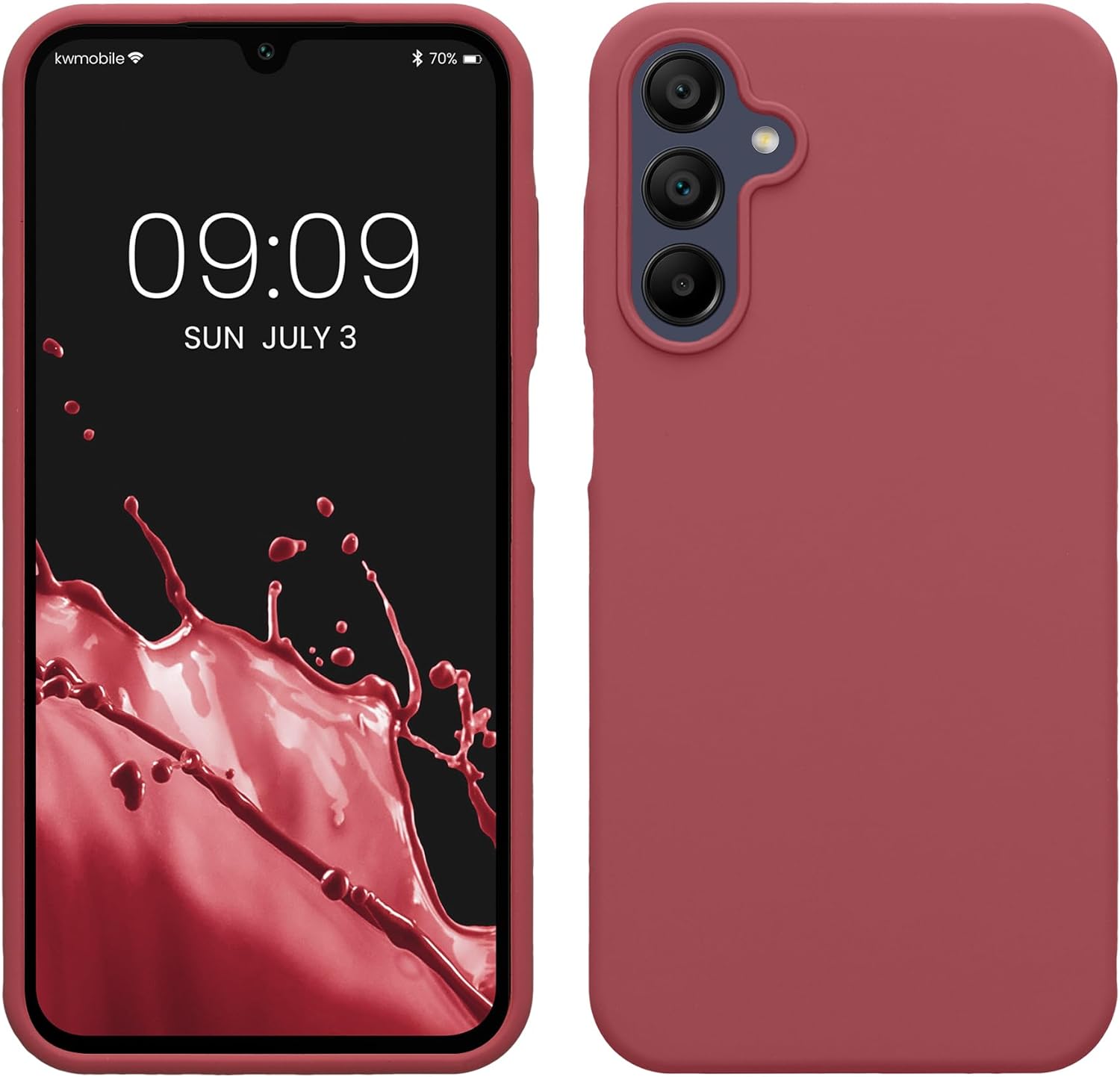 KW Samsung Galaxy A15 4G / A15 5G Θήκη Σιλικόνης Rubberized TPU - Dark Rose