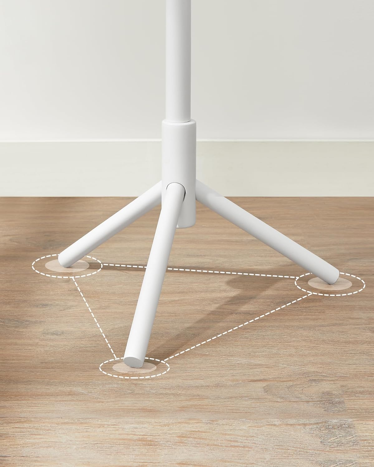 Vasagle Επιδαπέδια Ξύλινη Κρεμάστρα με Ρυθμιζόμενο Ύψος - White - RCR04WT