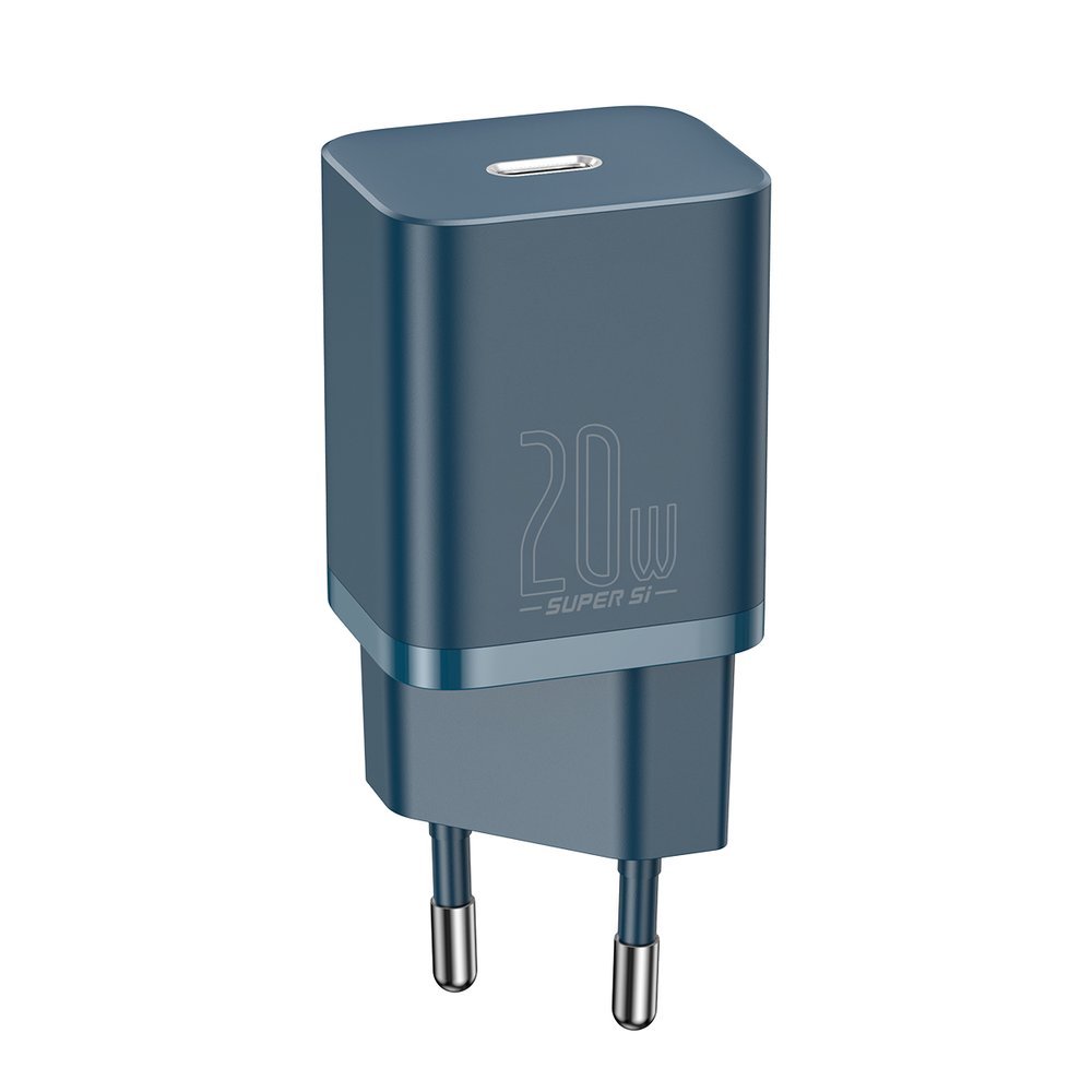 Baseus Super Si 1C PD 20W Οικιακός Φορτιστής με Θύρα Type-C - Blue - CCSUP-B03