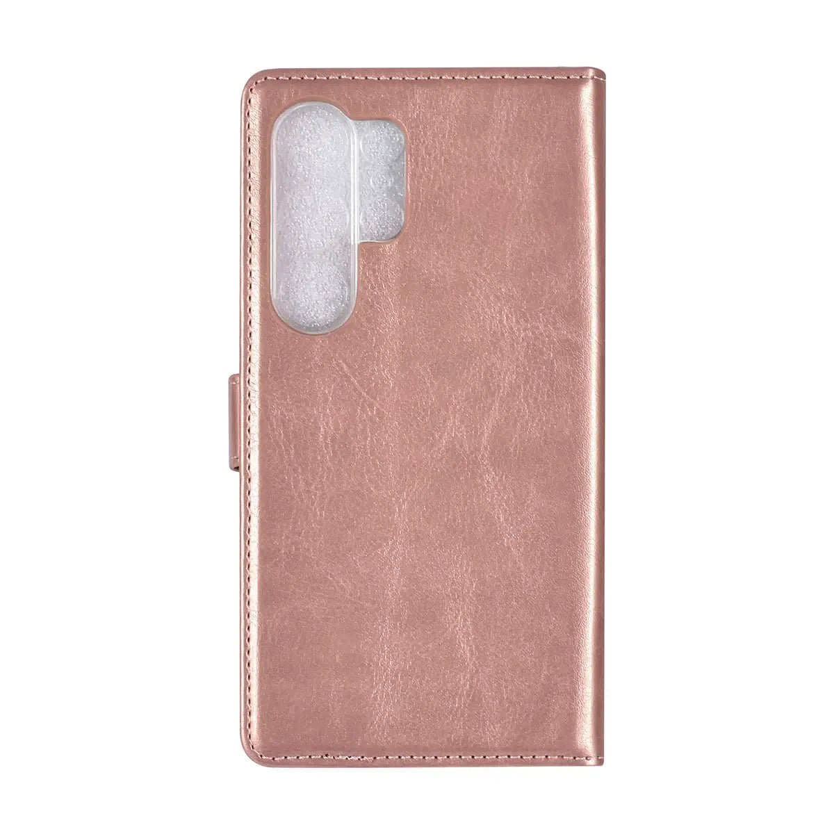 Tuniq Samsung Galaxy S24 Ultra - Θήκη Πορτοφόλι Stand από Δερματίνη - Rose Gold