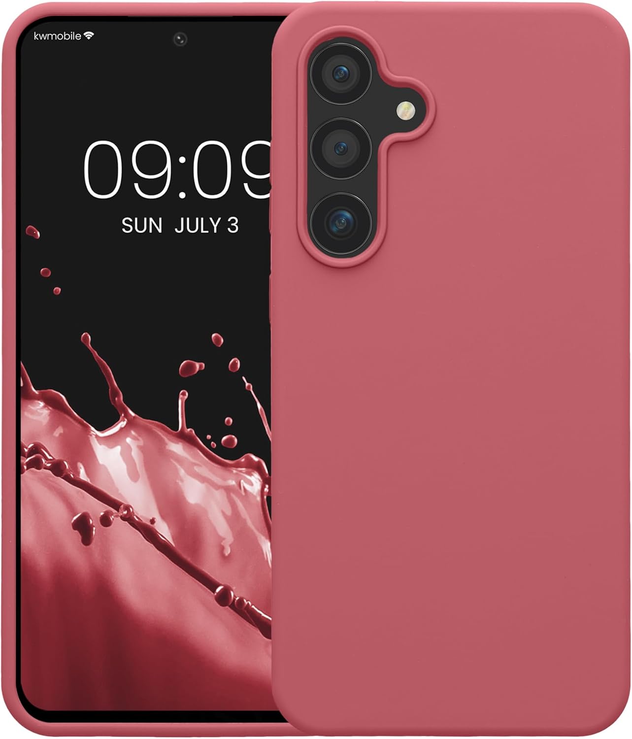 KW Samsung Galaxy S24 FE Θήκη Σιλικόνης Rubberized TPU - Dark Rose