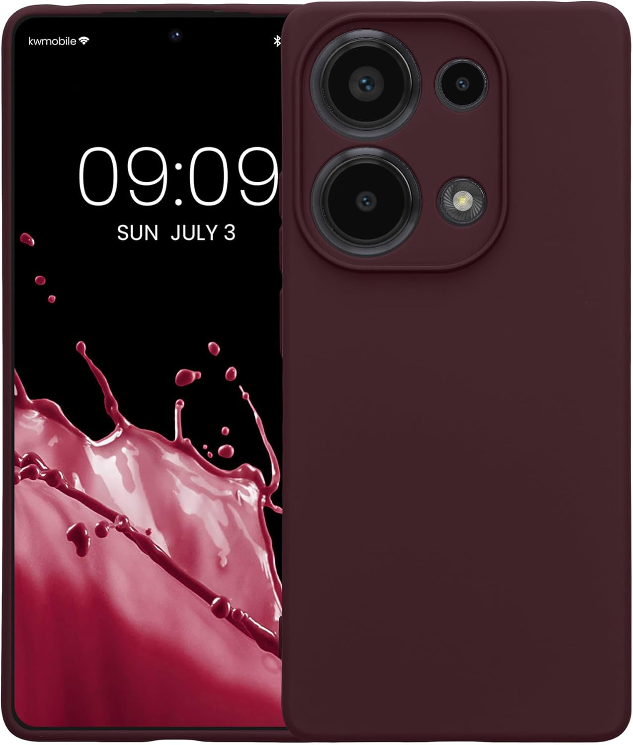 KW Xiaomi Redmi Note 13 Pro 4G Λεπτή Θήκη Σιλικόνης Rubberized TPU - Bordeaux Purple