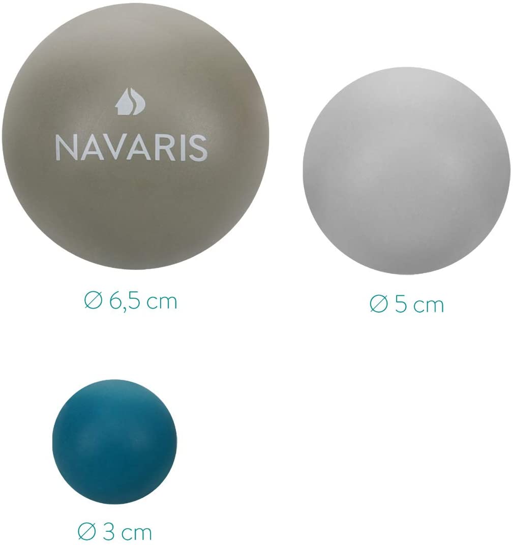 Navaris Σετ με 3 Μπάλες Μασάζ για πριν ή μετά την άθληση - Grey - 51746.22.04