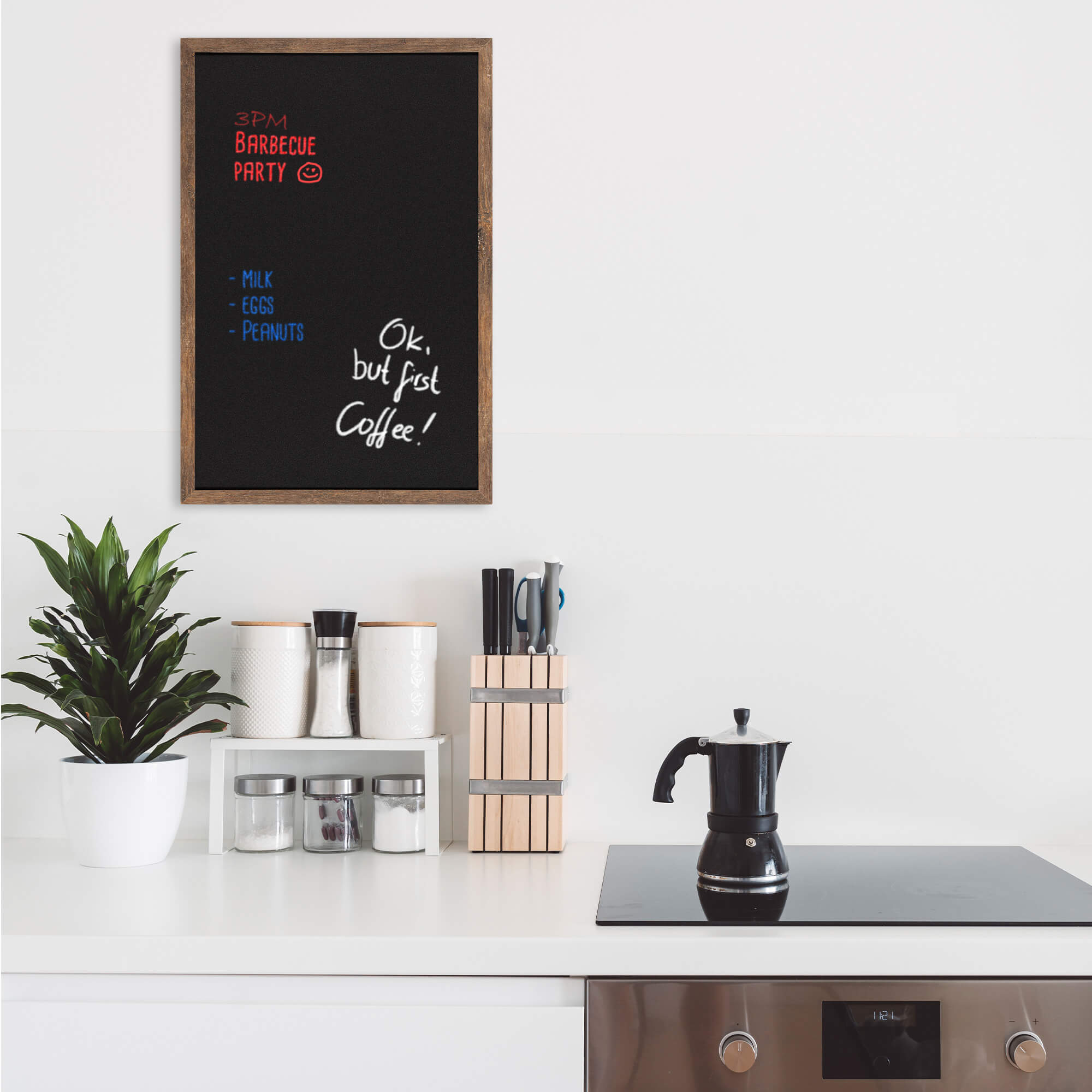 Navaris Μαυροπίνακας με Πλαίσιο MDF - 60 x 40 cm - Black - 56539.6