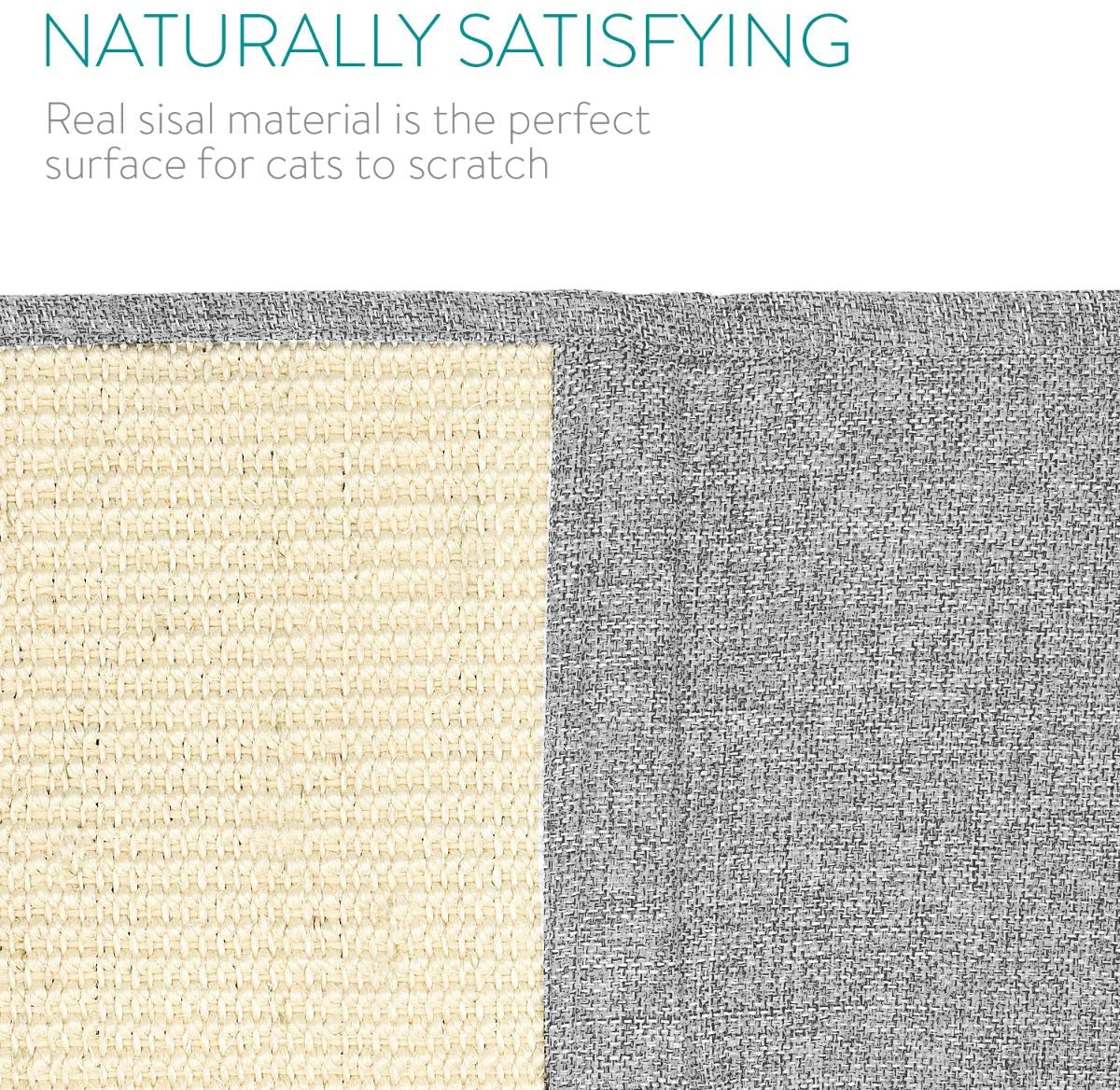 Navaris Cat Scratch Mat Sofa Shield - Προστατευτικό Καναπέ από Γρατζουνιές Γάτας - 130 x 45 cm - Light Grey - White - 45105.25.02