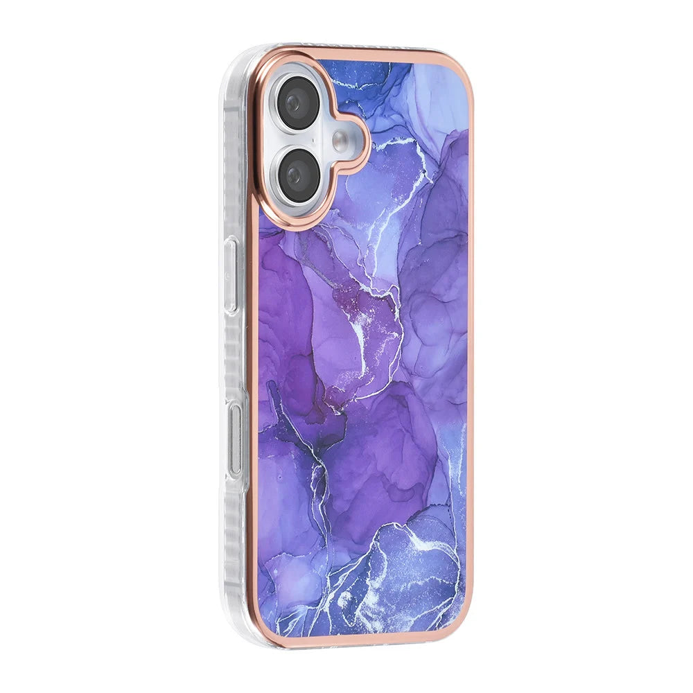 Tuniq iPhone 16 Silicone Θήκη Σιλικόνης - Marble / Purple