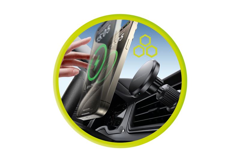 Mobile Origin MO3 Βάση Αυτοκινήτου Αεραγωγού με Ασύρματη Φόρτιση MagSafe 15W - Black