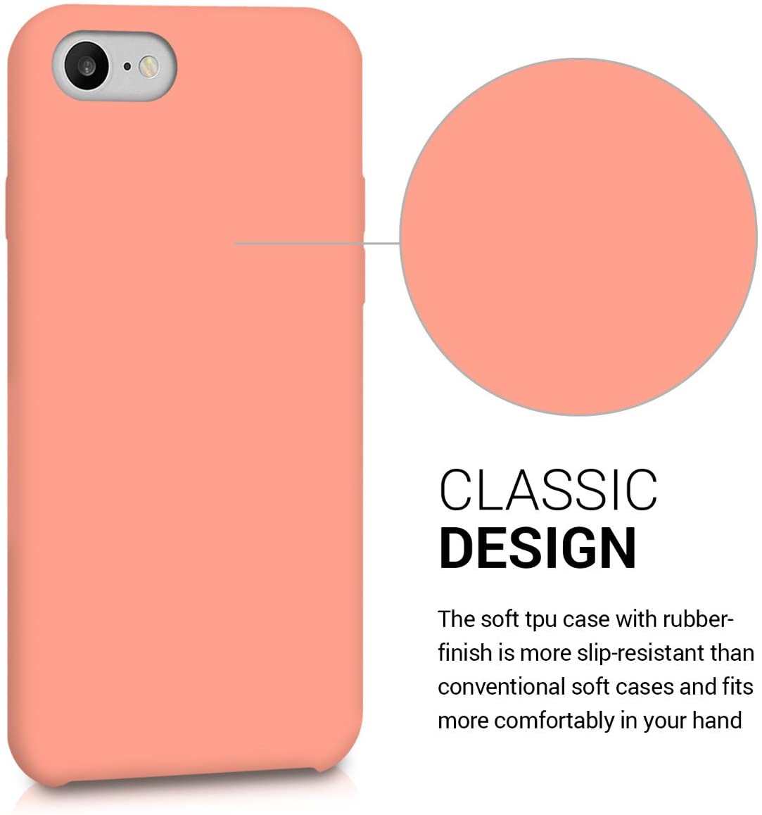KW iPhone SE 2022 / SE 2020 / 7 / 8 Θήκη Σιλικόνης Rubber TPU - Coral - 40225.76