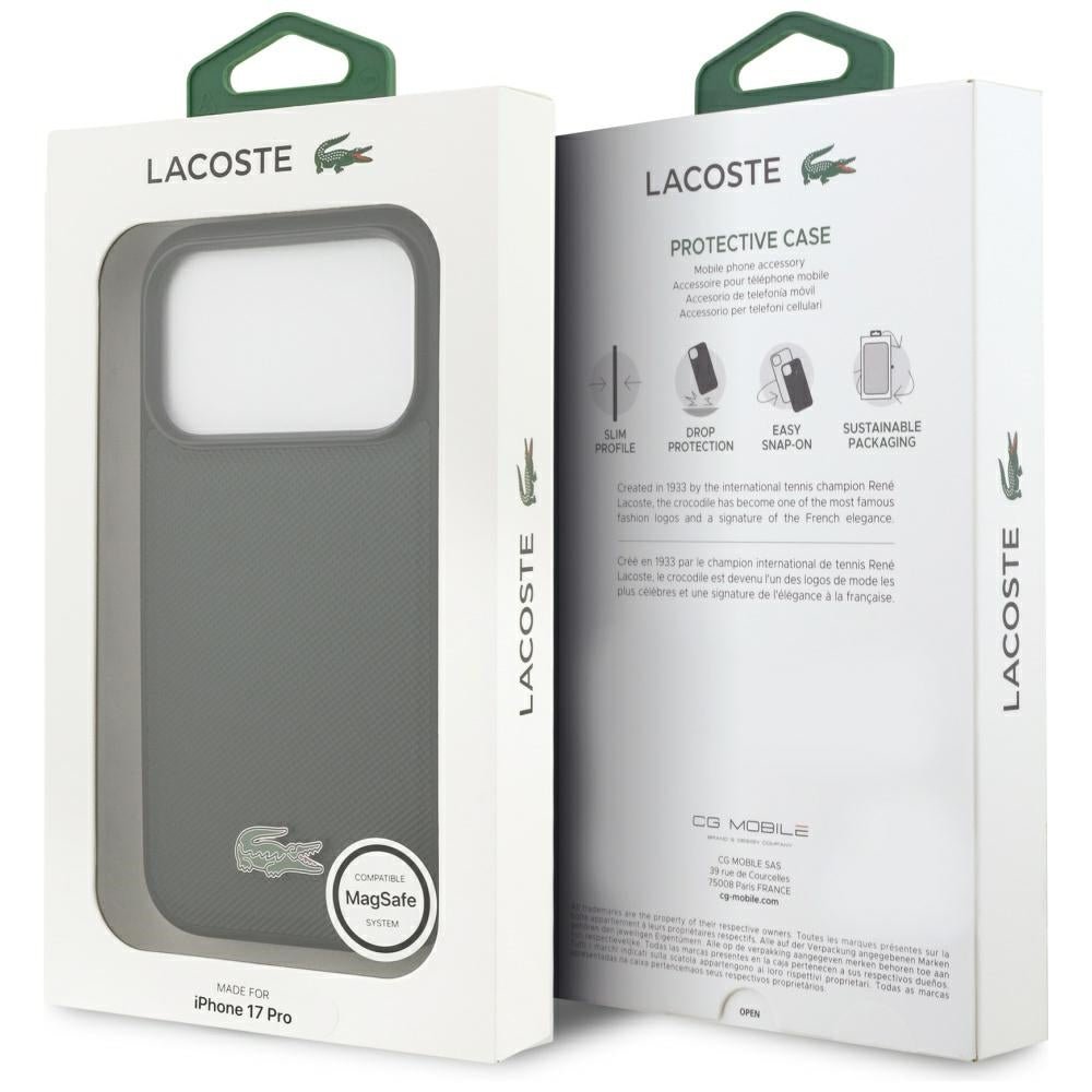 Lacoste iPhone 17 Pro - Petit Pique Lacquer Logo MagSafe - Σκληρή Θήκη με Πλαίσιο Σιλικόνης - Green