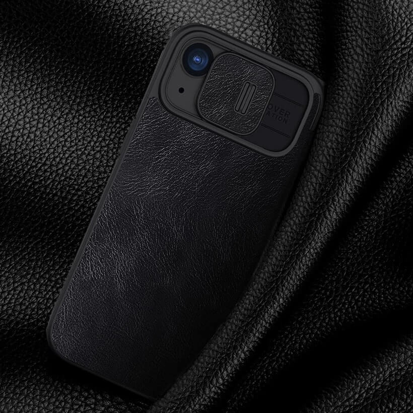 Nillkin iPhone 15 Qin Pro Leather Θήκη Βιβλίο με Κάλυμμα για την Κάμερα - Black