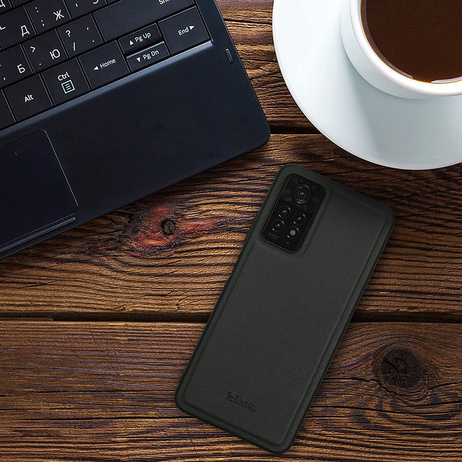 Kalibri Xiaomi Redmi Note 11 Pro / Note 11 Pro 5G Σκληρή Θήκη με Επένδυση Γνήσιου Δέρματος - Dark Green - 58780.80