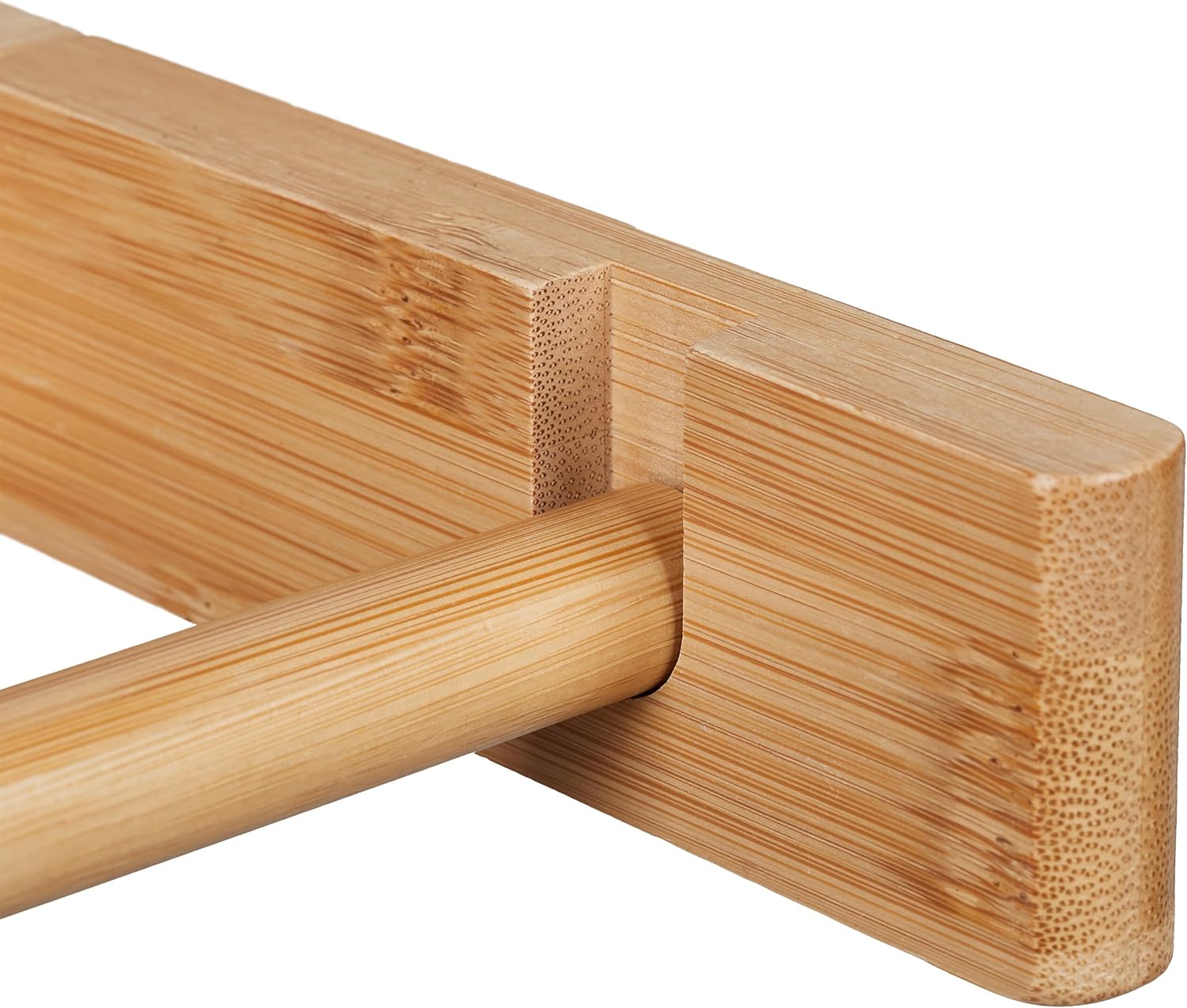 Relaxdays Σετ με Επιδαπέδια Χαρτοθήκη και Επιτοίχια Βάση Ρολού Τουαλέτας από Μπαμπού - Natural - 4052025485290