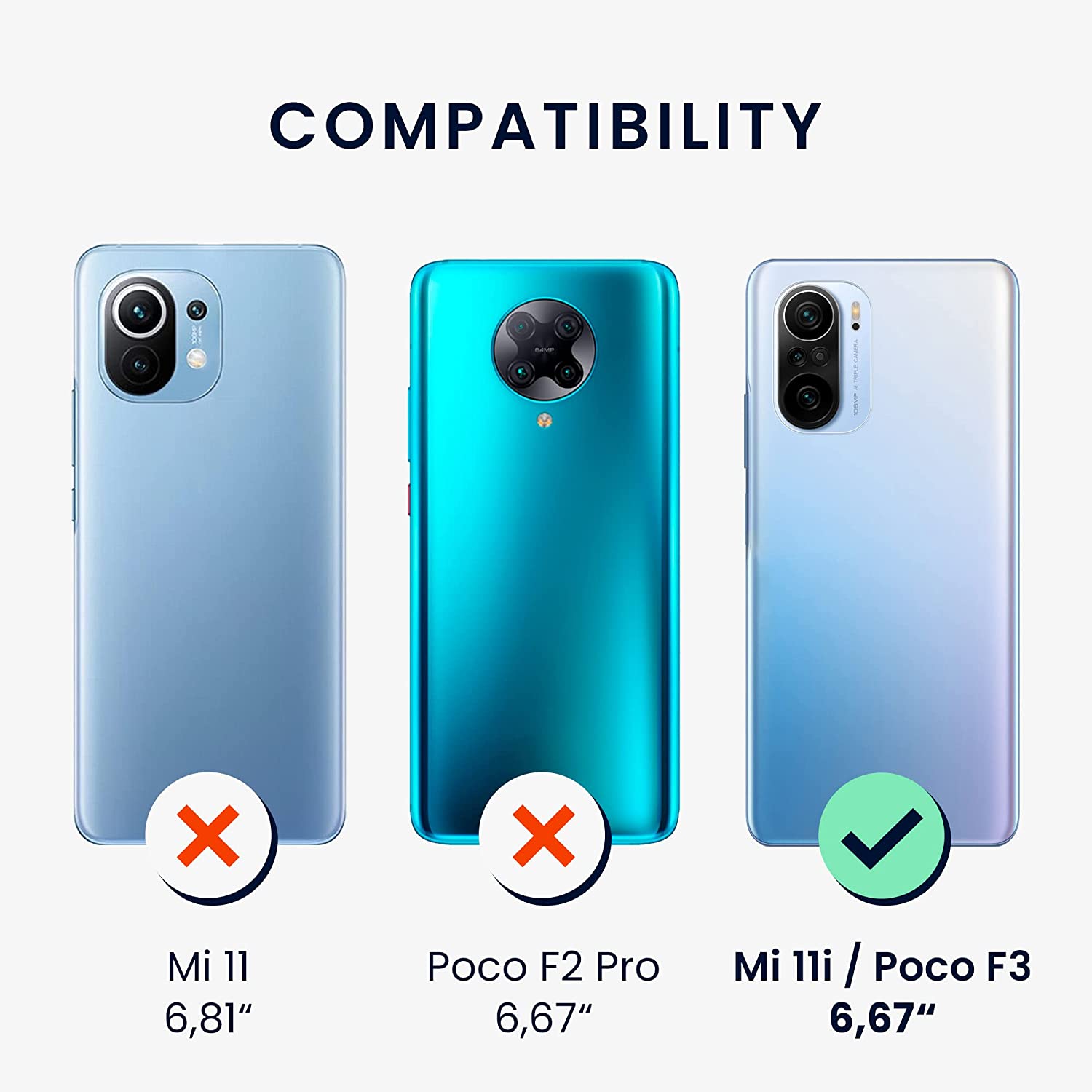 KW Xiaomi Poco F3 / Mi 11i Θήκη από Φυσικό Ξύλο και Carbon - Black / Brown - 56628.01