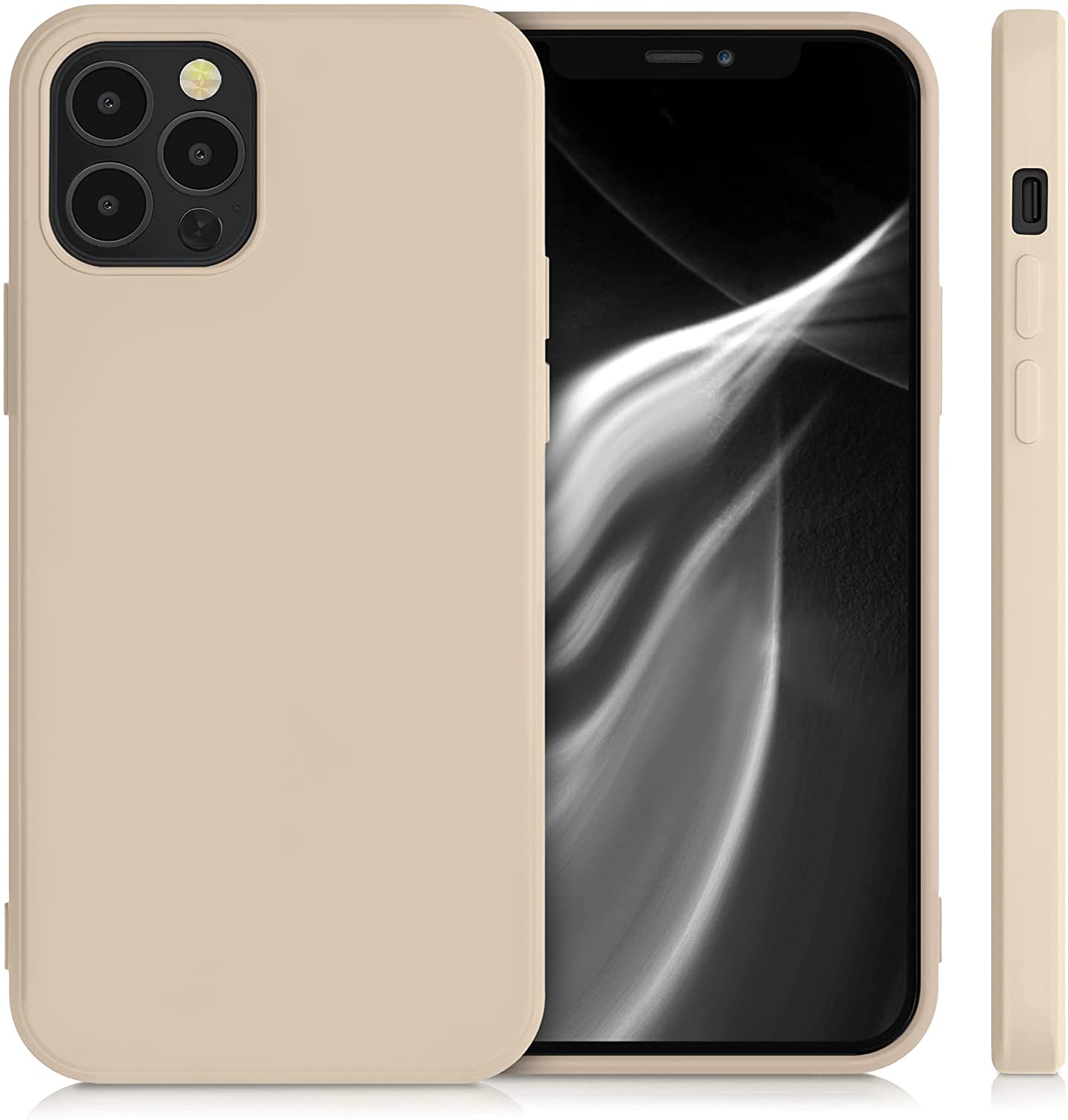 KW iPhone 12 / iPhone 12 Pro Θήκη Σιλικόνης Rubberized TPU - Mother of Pearl - 53844.154