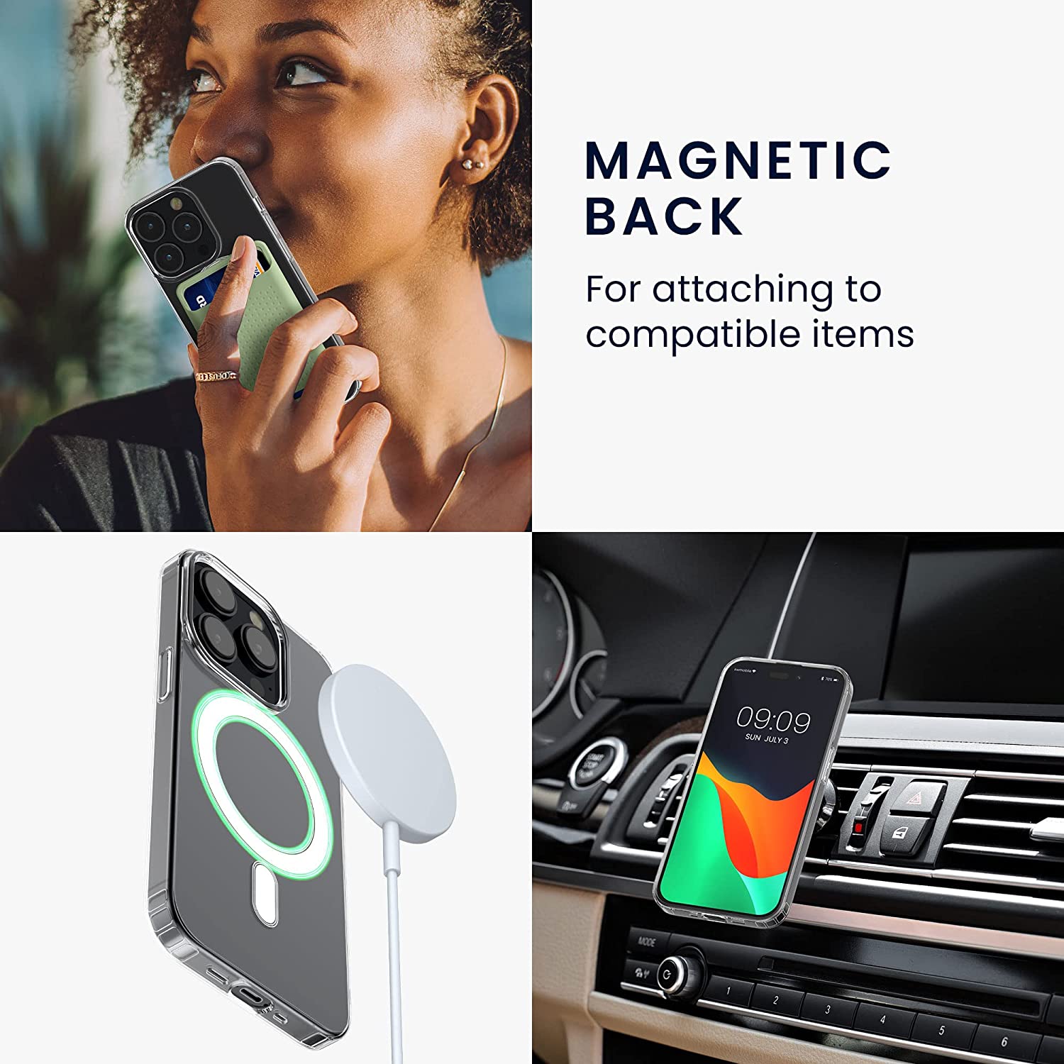 KW iPhone 14 Plus Σκληρή Θήκη με MagSafe - Corner Protection - Διάφανη - 60423.03