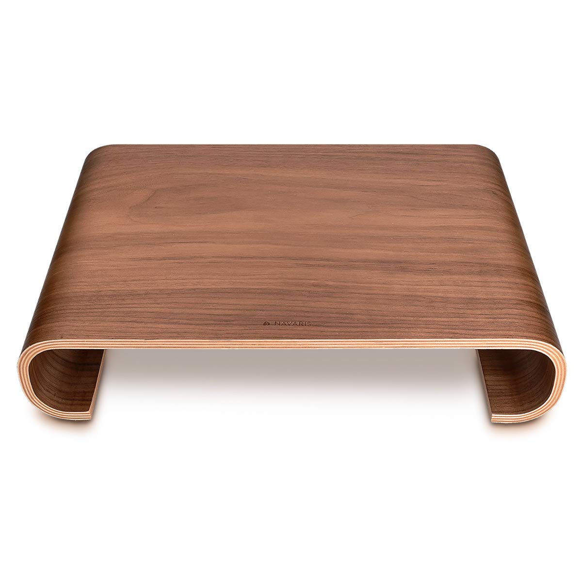 Navaris Computer Monitor Wood Stand - Βάση Στήριξης Οθόνης από Ξύλο - Walnut Brown - 45835.05