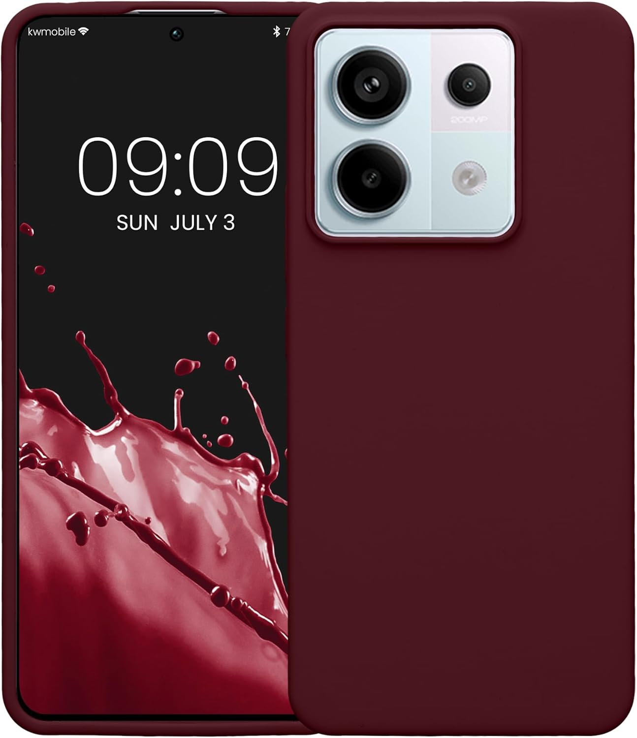 KW Xiaomi Redmi Note 13 Pro 5G / Poco X6 5G Θήκη Σιλικόνης Rubberized TPU - Bordeaux Purple