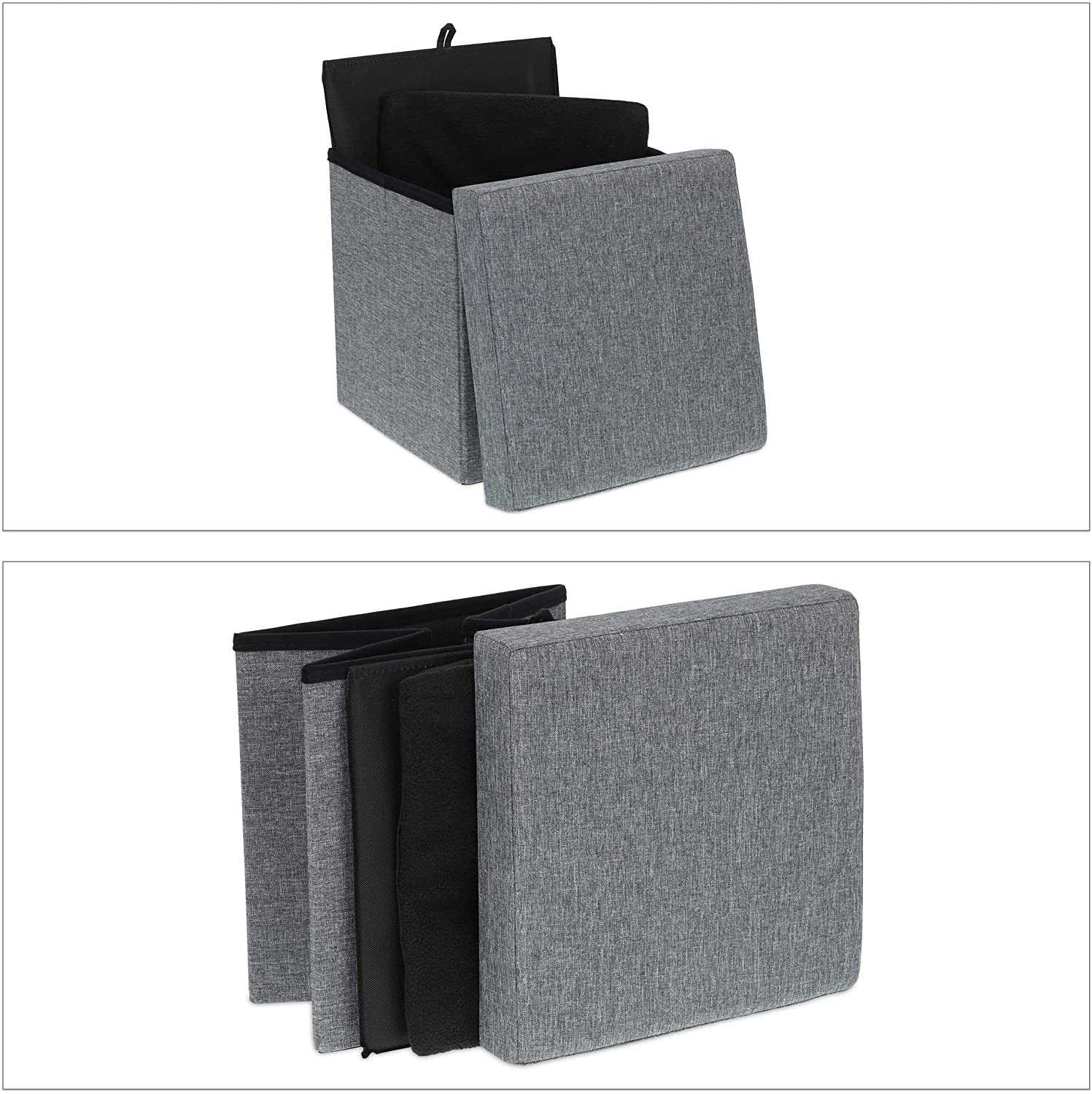 Relaxdays Κρησφύγετο / Σπηλιά για Γάτες και Μικρά Σκυλιά - 38,5 x 37 x 37 cm - Grey - 4052025385156