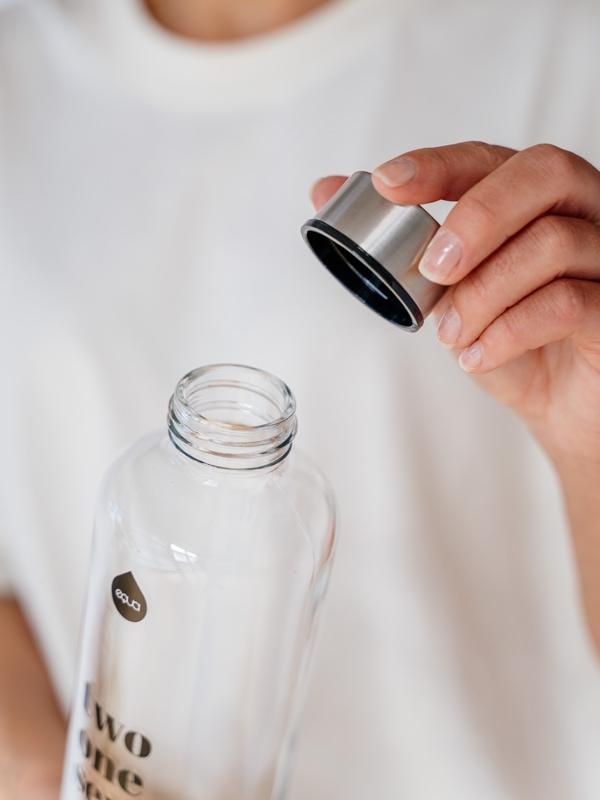 Equa 217 Black Γυάλινο Μπουκάλι Νερού - 750ml - Black / Διάφανο