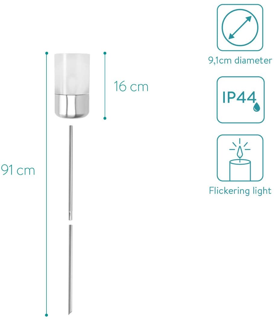 Navaris Outdoor Solar Torch Lights Διακοσμητικά Φώτα Κήπου - 47539.02
