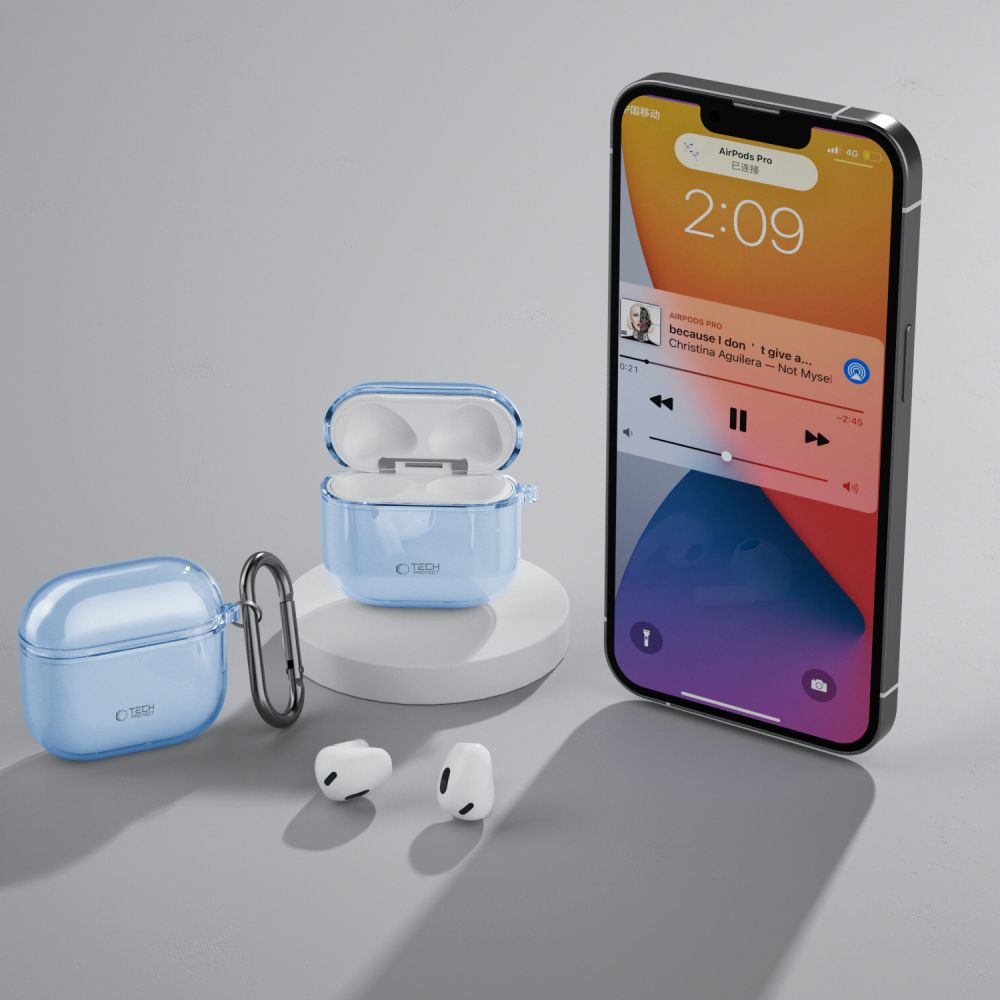 Tech-Protect AirPods 4 Θήκη Σιλικόνης - Flexair - Baby Blue