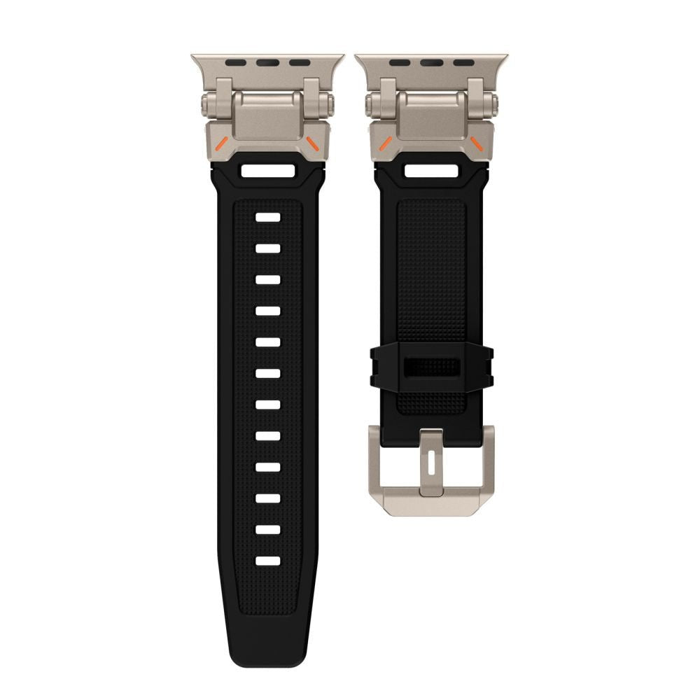 Tech - Protect Λουράκι Apple Watch 8/9/10/11 - SE (1/2/3) - Ultra (1/2/3) – 44/45/46/49mm Delta Pro Λαστιχένιο - Black / Titanium