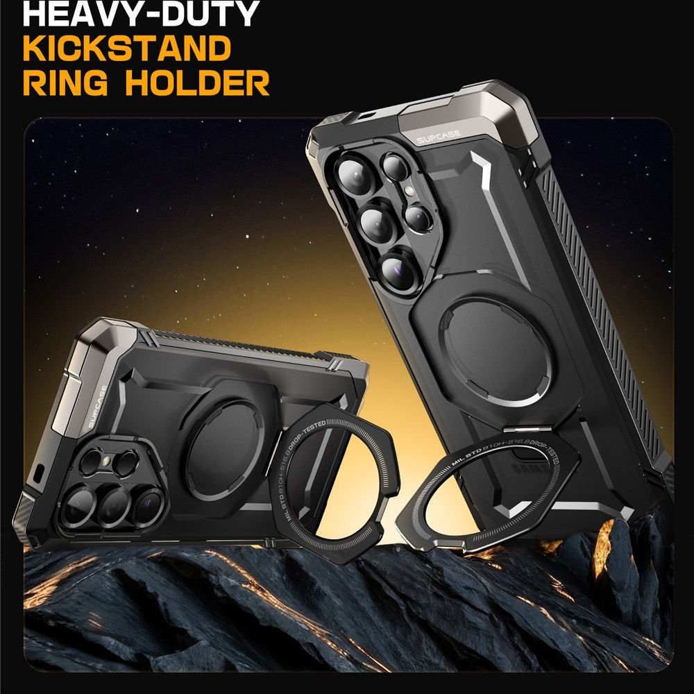 Supcase Samsung Galaxy S25 Ultra UB Grip Mag Σκληρή Θήκη με MagSafe και Stand - Black