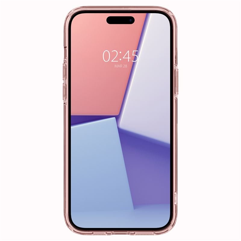 Spigen iPhone 15 Ultra Hybrid Σκληρή Θήκη με Πλαίσιο Σιλικόνης - Rose Crystal