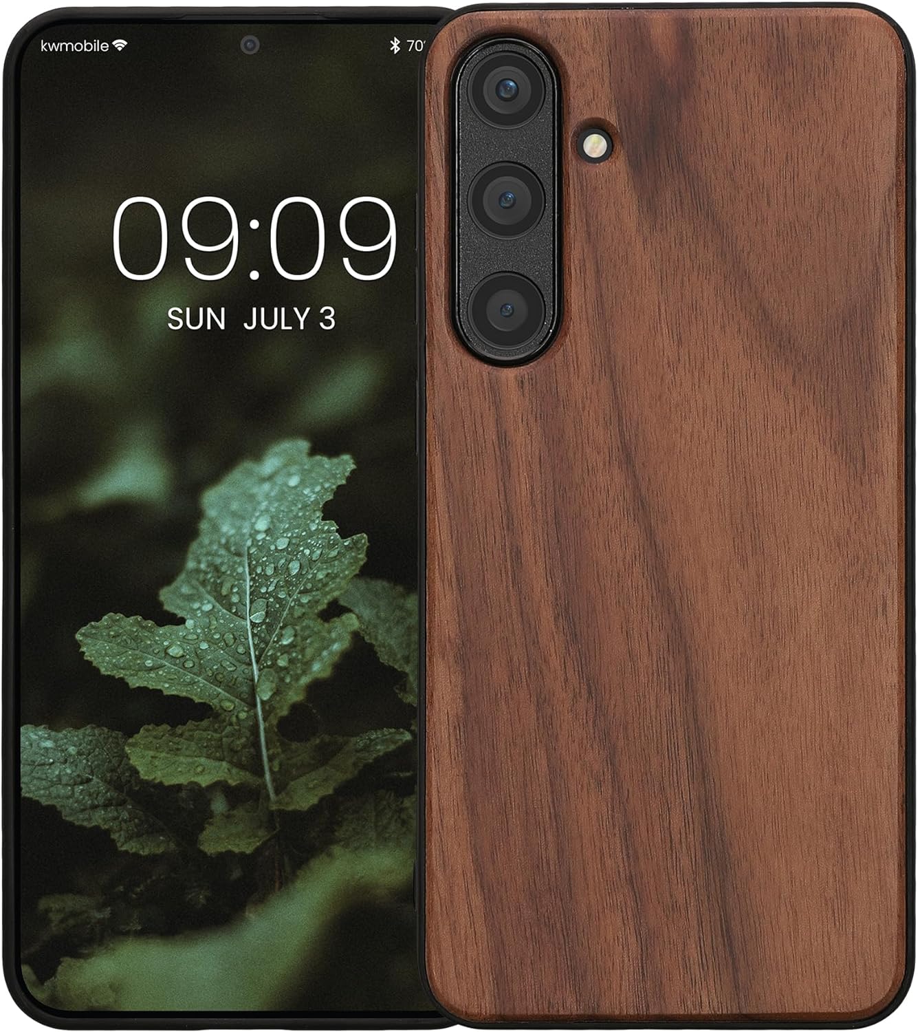 KW Samsung Galaxy S24+ Θήκη από Φυσικό Ξύλο - Dark Brown