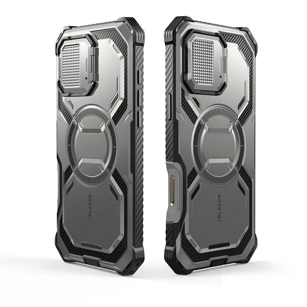 Supcase iPhone 16 Pro Armorbox MagSafe Σκληρή Θήκη με Προστασία Οθόνης και Κάλυμμα Κάμερας / Stand - Titan Gray