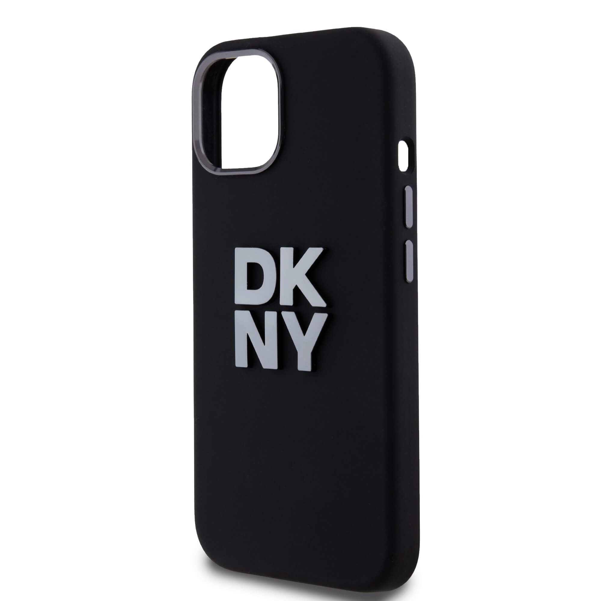 DKNY iPhone 15 / 14 / 13 - Liquid Silicone Metal Logo - Σκληρή Θήκη με Πλαίσιο Σιλικόνης - Black
