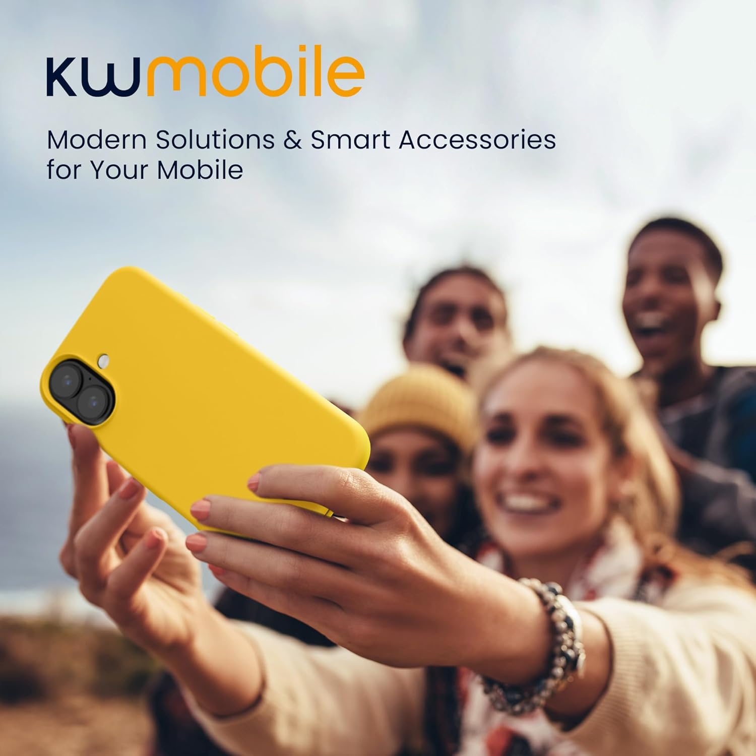 KW iPhone 16 Plus Θήκη Σιλικόνης Rubberized TPU - Bright Yellow