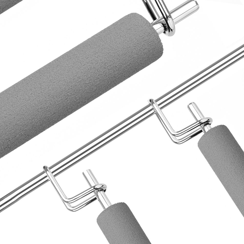 Songmics Σετ με 3 Πολυλειτουργικές Κρεμάστρες Παντελονιών 5 Θέσεων - Silver / Grey - CRI041GY