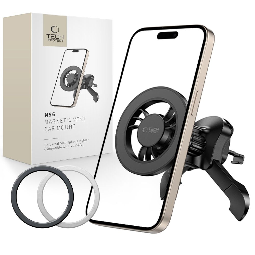 Tech-Protect N56 Stable Μαγνητική MagSafe Βάση Αυτοκινήτου Αεραγωγού - Black