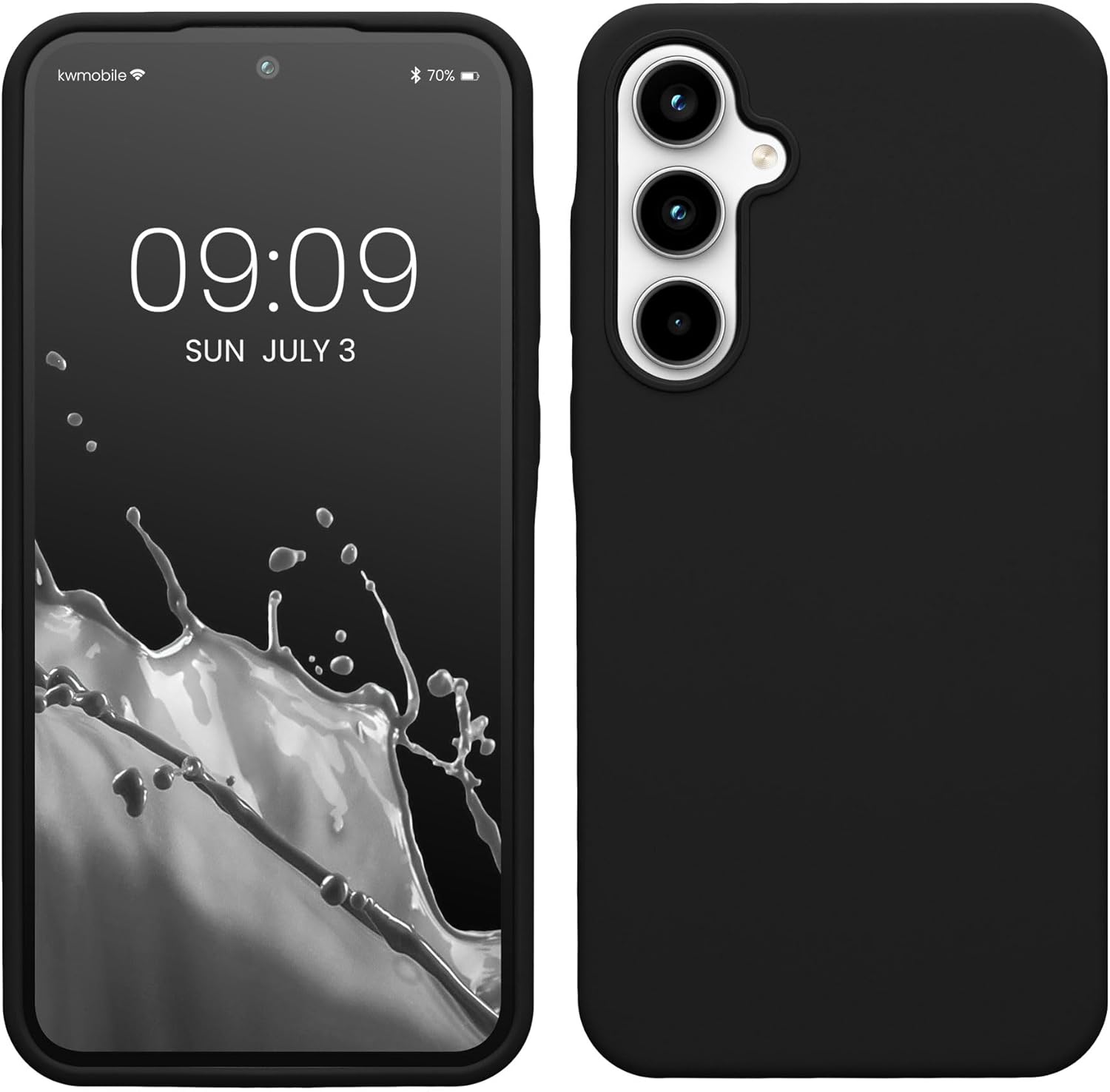 KW Samsung Galaxy A35 5G Θήκη Σιλικόνης Rubberized TPU - Black