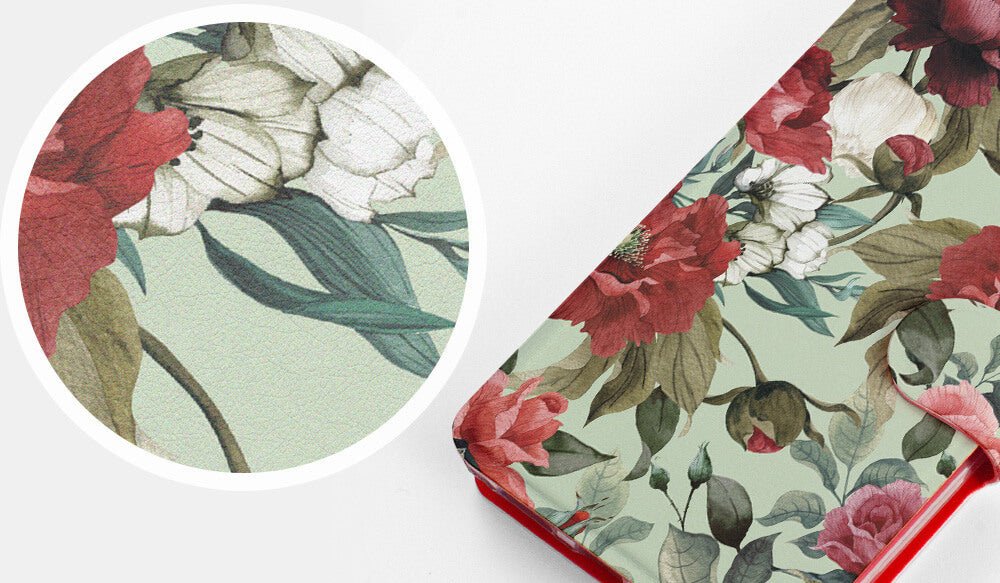 Mobiwear iPhone 14 Pro Max Θήκη Βιβλίο Slim Flip - Design Flowers - MD06P