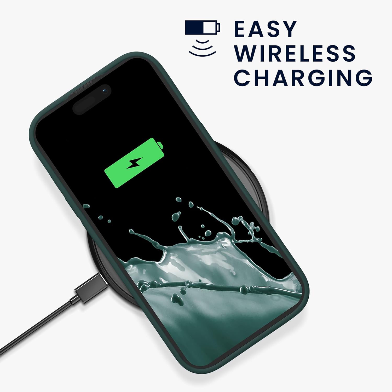 KW iPhone 15 Pro Θήκη Σιλικόνης Rubberized TPU - Teal