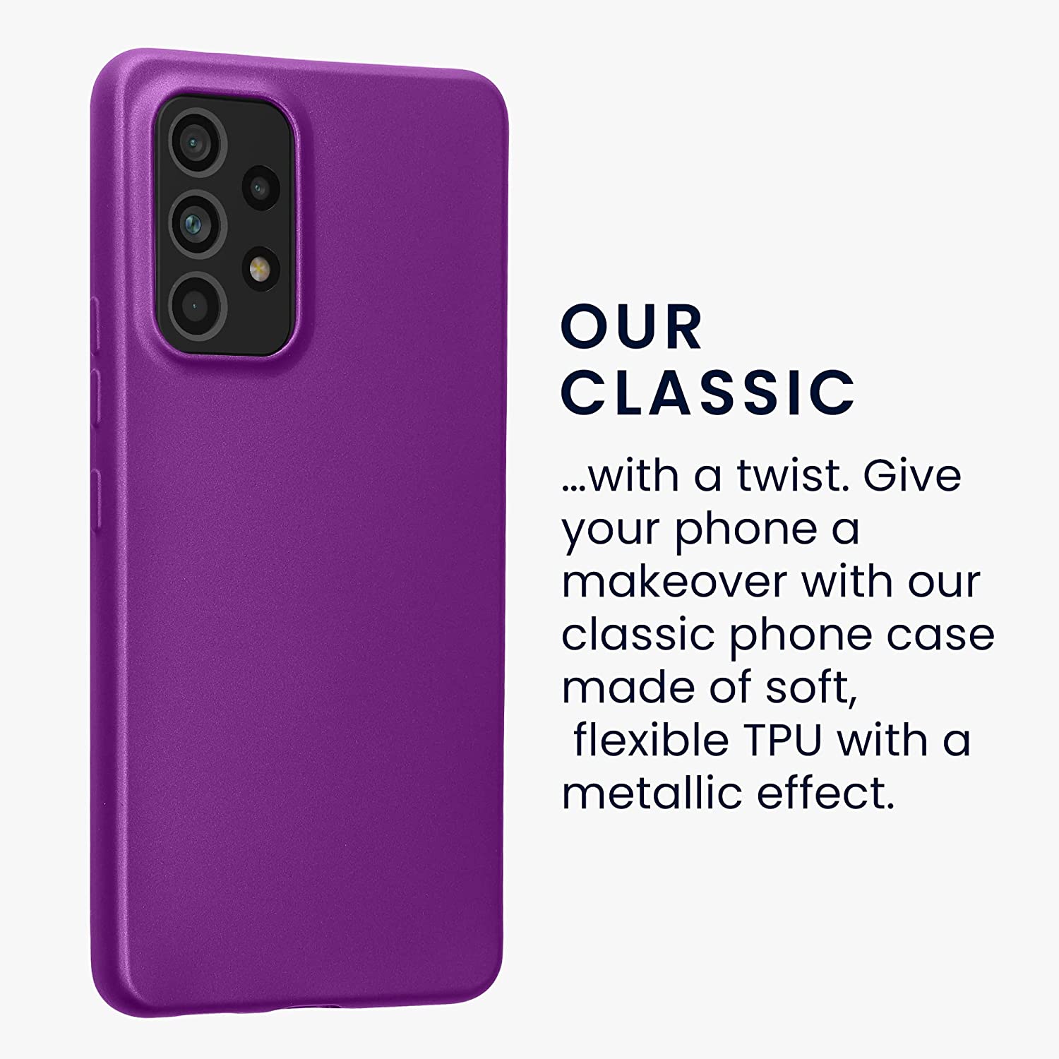 KW Samsung Galaxy A53 5G Θήκη Σιλικόνης TPU - Metallic Violet - 57958.240