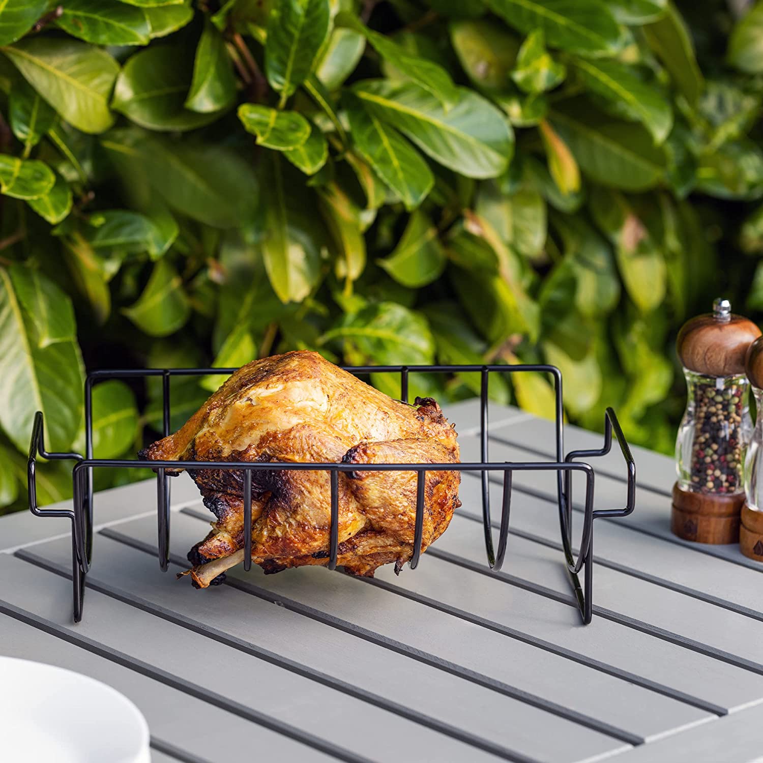 Navaris Αντικολλητικό Μεταλλικό Πλέγμα Ψησίματος με Πινέλο Σιλικόνης - Black - 54518.01