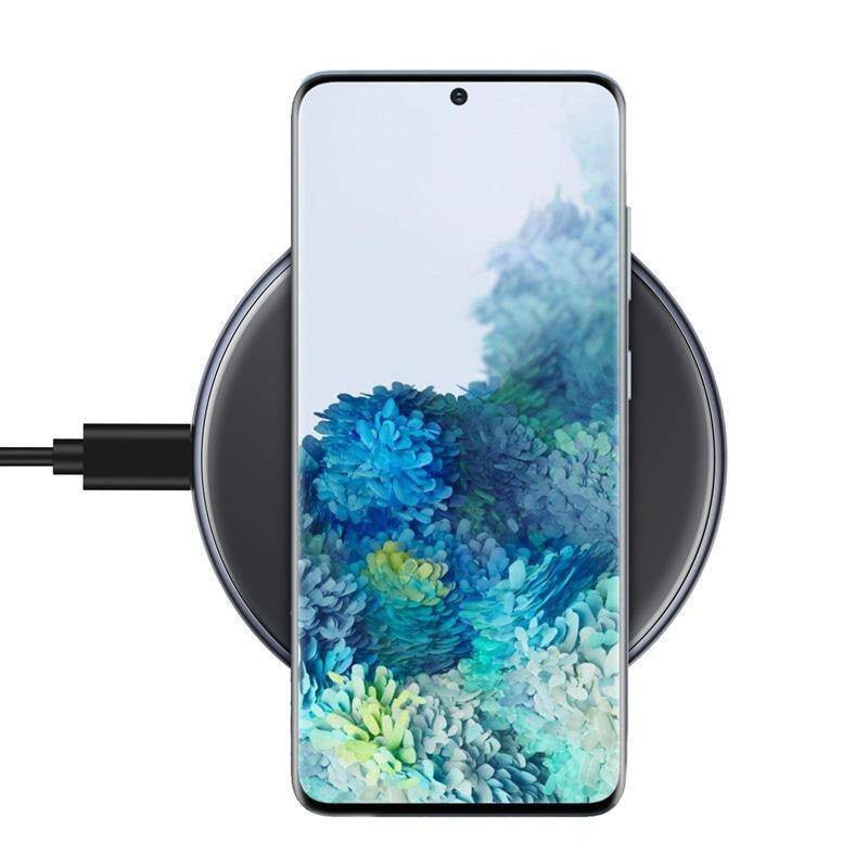 Crong PowerSpot 15W Ασύρματος Φορτιστής Qi με Καλώδιο Type - C σε Type - C - Shadow Black