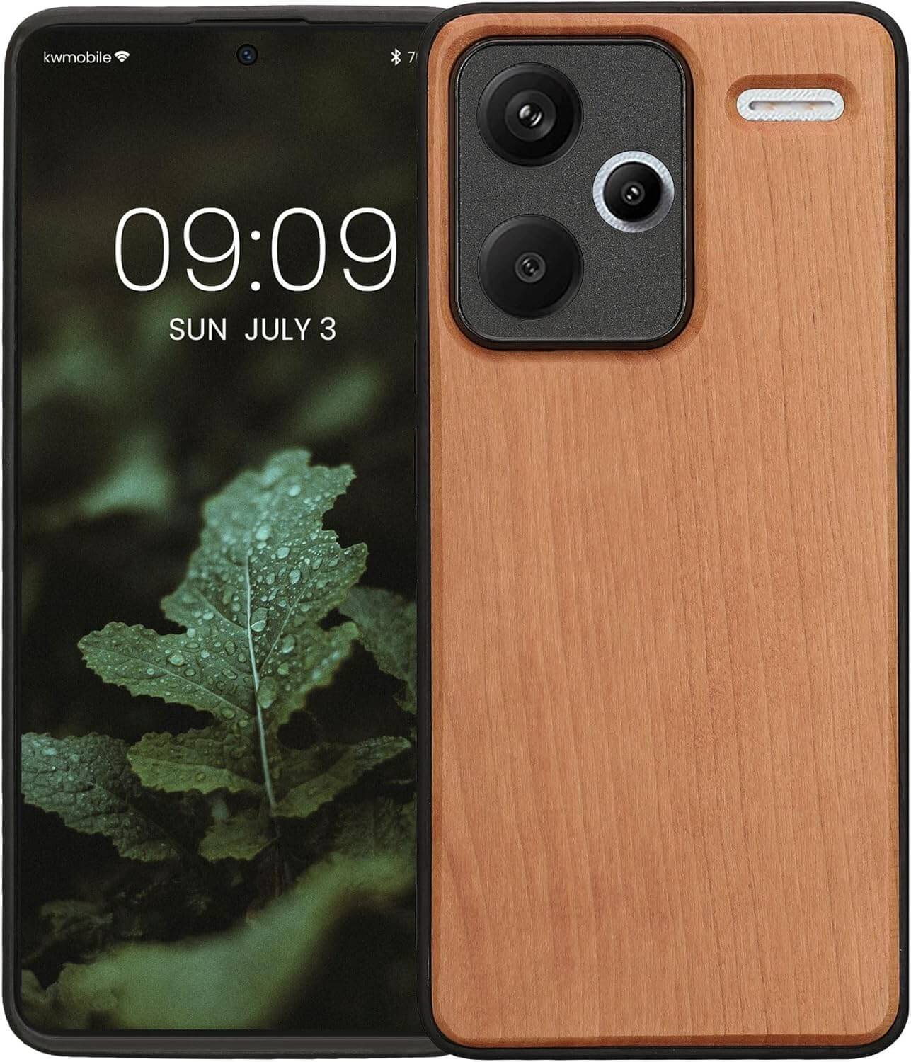KW Xiaomi Redmi Note 13 Pro+ 5G Θήκη από Φυσικό Ξύλο - Light Brown