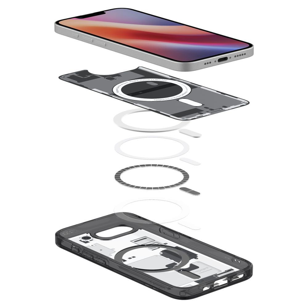 Spigen iPhone 16e Ultra Hybrid Mag Σκληρή Θήκη με Πλαίσιο Σιλικόνης Και MagSafe - Zero One Black