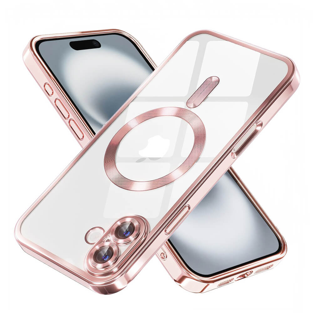 Techsuit iPhone 16 Plus - Luxury Crystal MagSafe - Θήκη Σιλικόνης - Pink