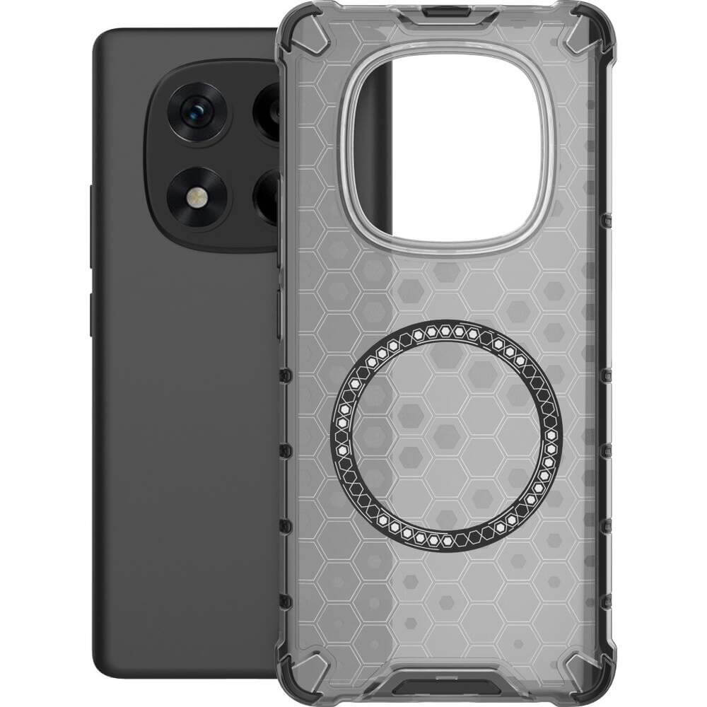 Techsuit Xiaomi Redmi Note 14 Pro+ 5G Honeycomb Shield MagSafe Σκληρή Θήκη με Πλαίσιο Σιλικόνης - Black