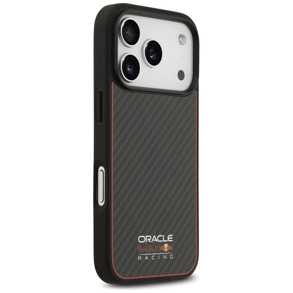 Red Bull iPhone 17 Pro - Kevlar Logo Matt MagSafe - Σκληρή Θήκη με Πλαίσιο Σιλικόνης - Black - RBHMP17L24CFOSK