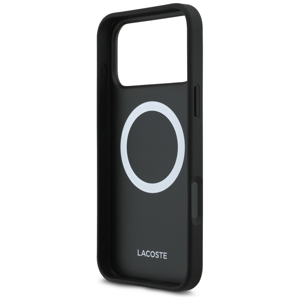Lacoste iPhone 17 Pro Max - Petit Pique Lacquer Logo MagSafe - Σκληρή Θήκη με Πλαίσιο Σιλικόνης - Black